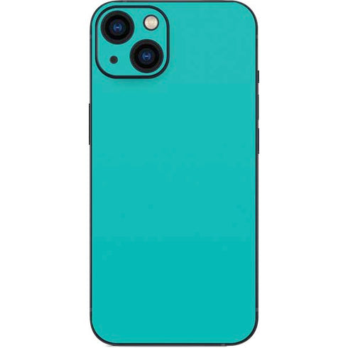 Aqua Blue Blue Solid iPhone 14 Skin